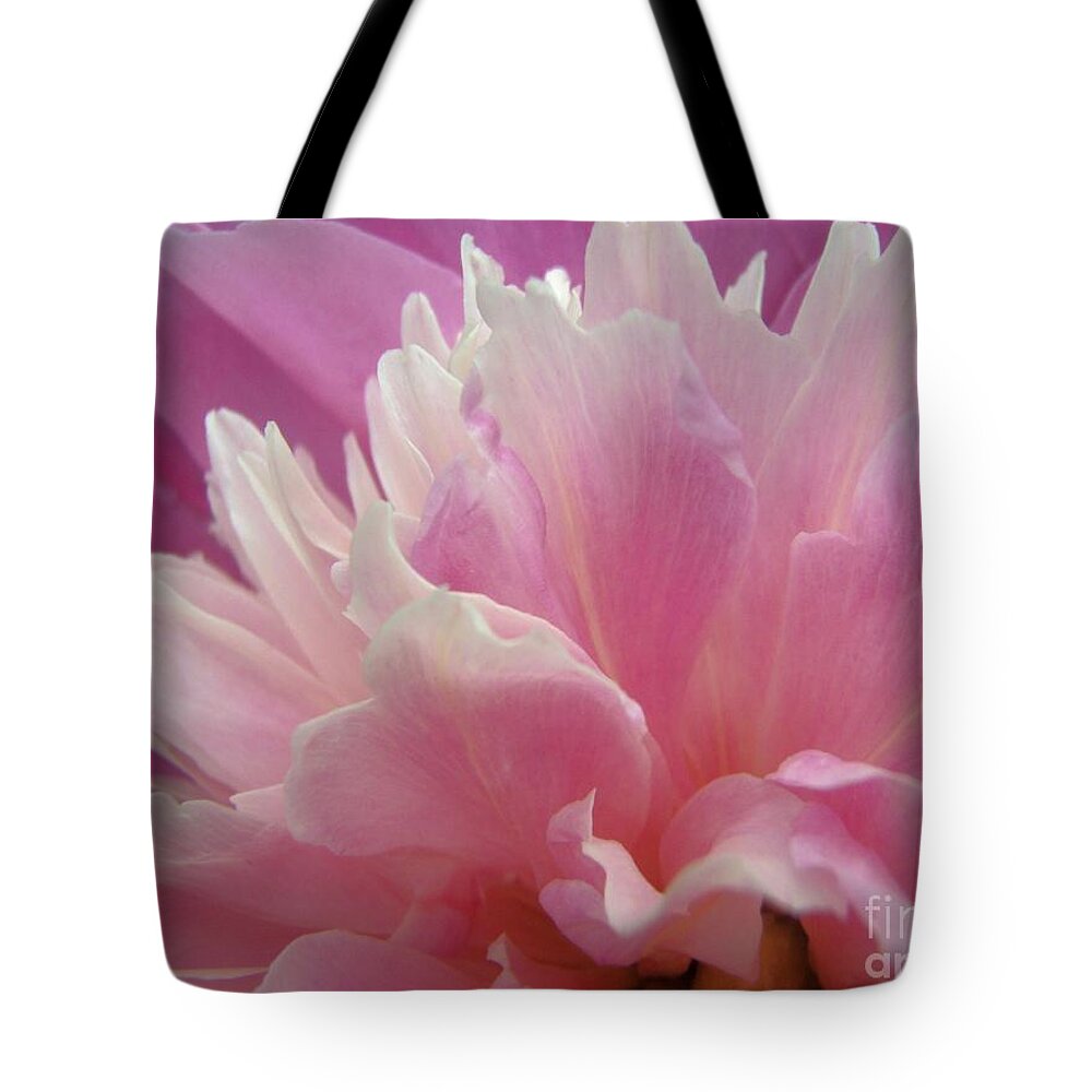 Peony Pink Female Petals Nature Flower Soft Tote Bag featuring the photograph Pink by Kristine Nora