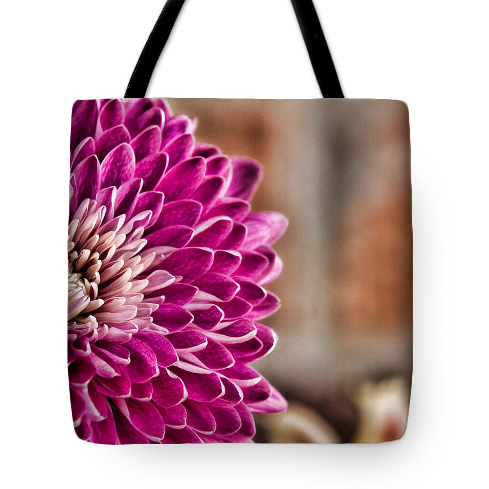 Pink Tote Bag featuring the photograph Pink Mum by Lana Trussell