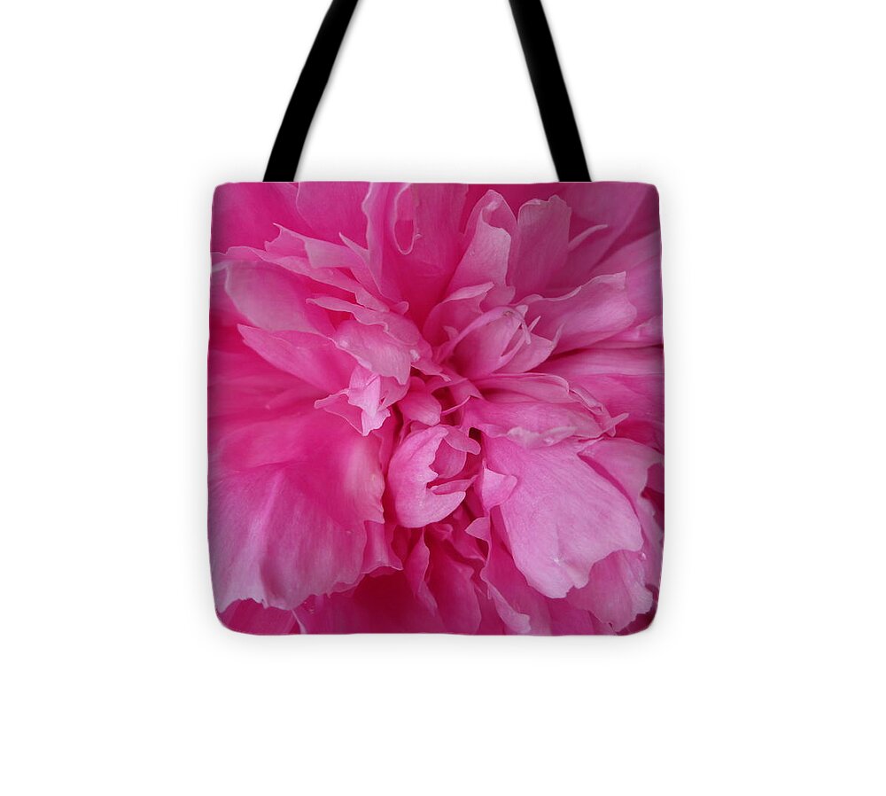 Peony Tote Bag featuring the photograph Pink Peony by Diannah Lynch