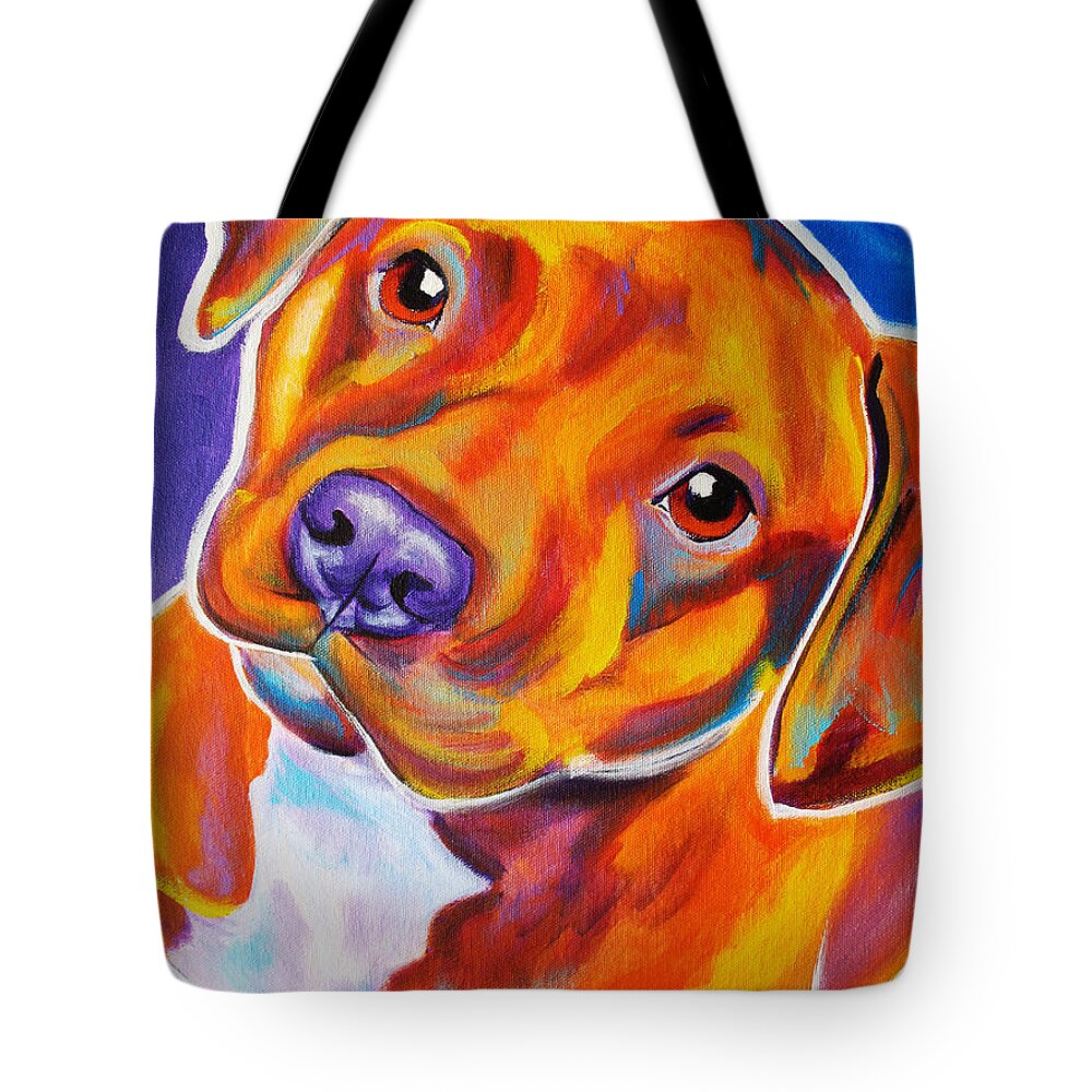 Pit Tote Bag featuring the painting Staffordshire - Harlem by Dawg Painter