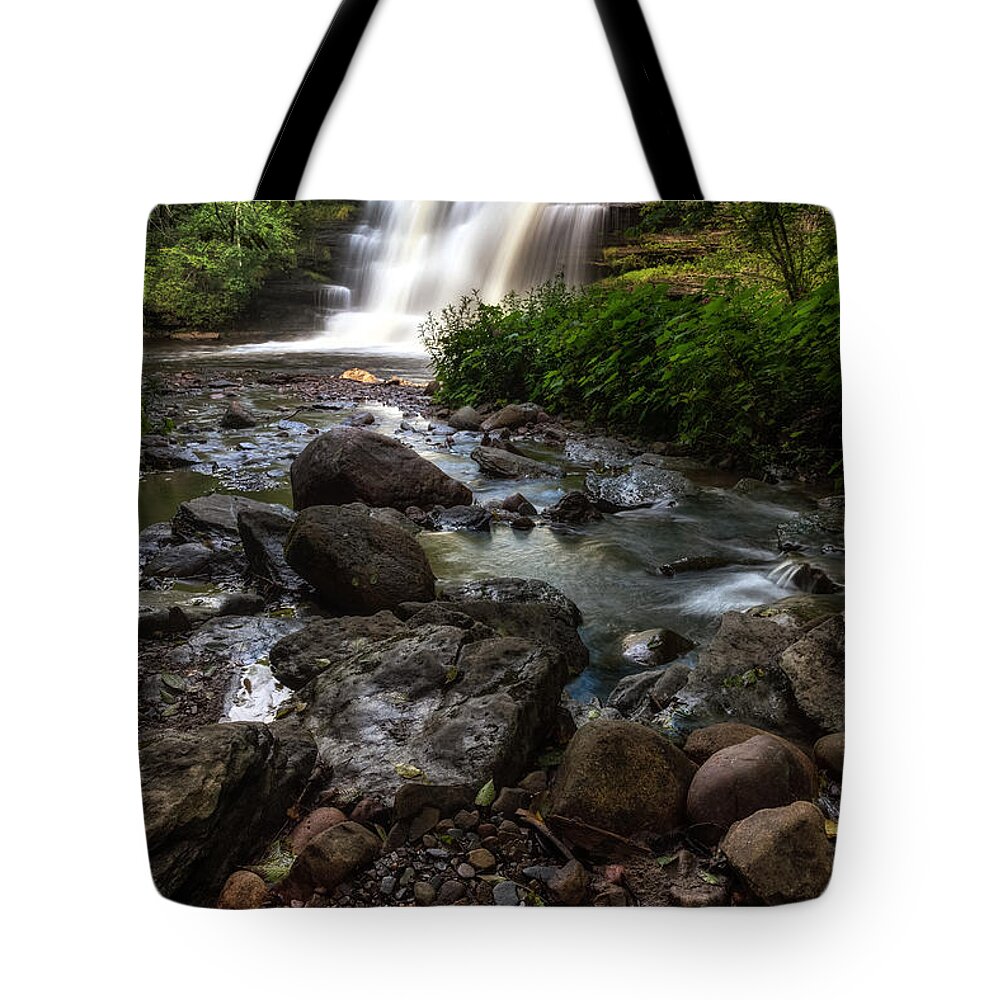 Mark Papke Tote Bag featuring the photograph Pixley Falls by Mark Papke