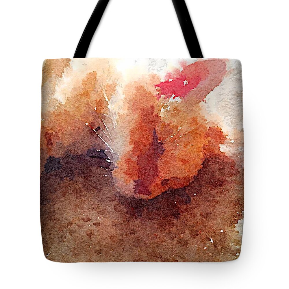 Waterlogue Tote Bag featuring the digital art Place in the Sun by Shannon Grissom