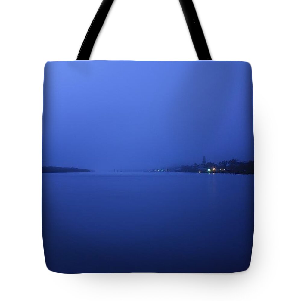 Estero Bay Tote Bag featuring the photograph Placid by Nunweiler Photography