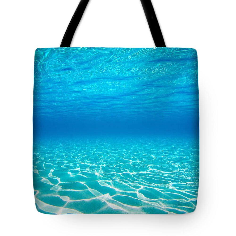 Abstract Tote Bag featuring the photograph Plain Underwater Shot by M Swiet Productions