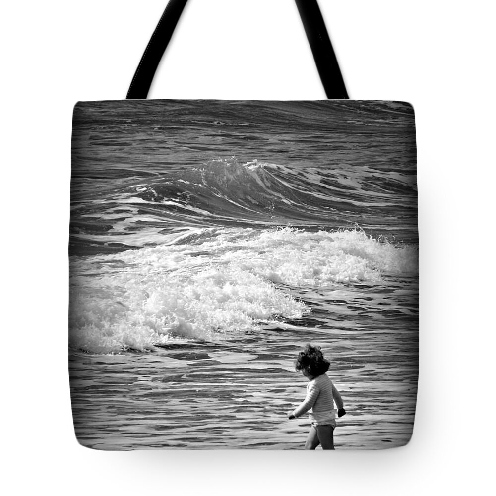 Girl Tote Bag featuring the photograph Playtime by Clare Bevan