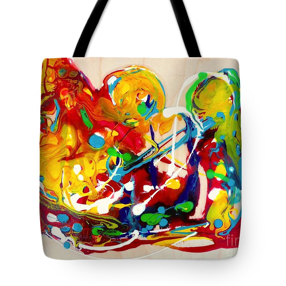 Painting Tote Bag featuring the painting Plenty of gifts for everybody by Cristina Stefan