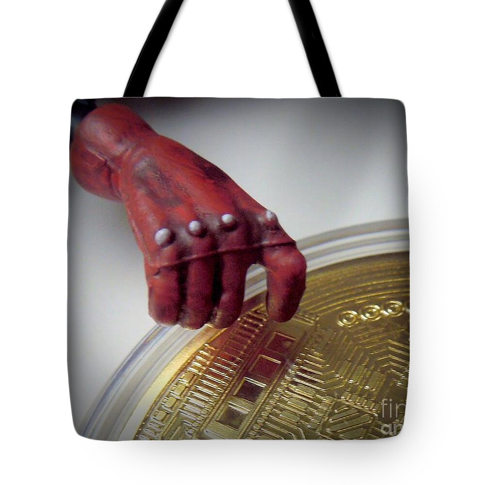 Bitcoin Tote Bag featuring the photograph Plug In by Renee Trenholm