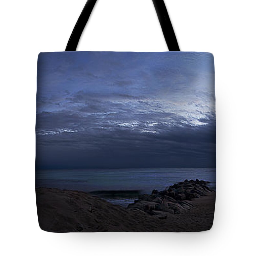 Panoramic Tote Bag featuring the photograph Plum Island Pano by Rick Mosher