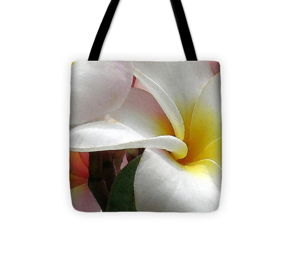 James Temple Tote Bag featuring the photograph Plumeria Dance by James Temple