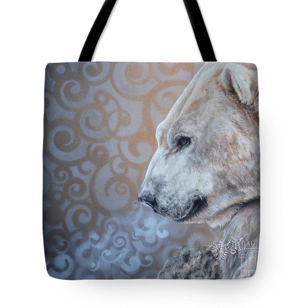 Polar Bear Tote Bag featuring the painting Nebula by Lachri