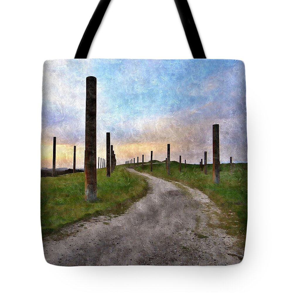 Pole Field Tote Bag featuring the photograph Pole Field by Anne Thurston