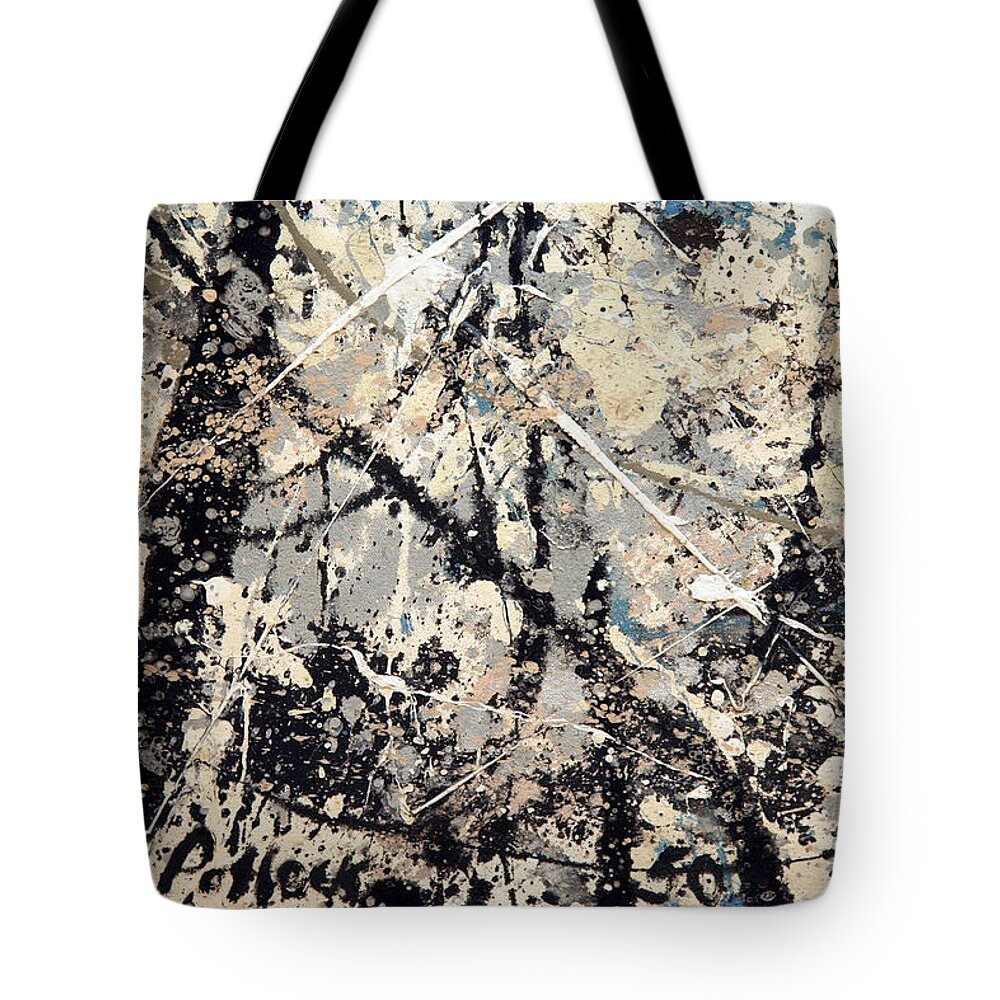 Number 1 Tote Bag featuring the photograph Pollock's Name On Lavendar Mist by Cora Wandel