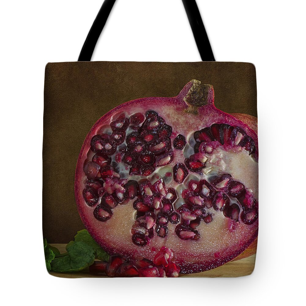 Fruit Tote Bag featuring the photograph Pomegranate by Linda Szabo
