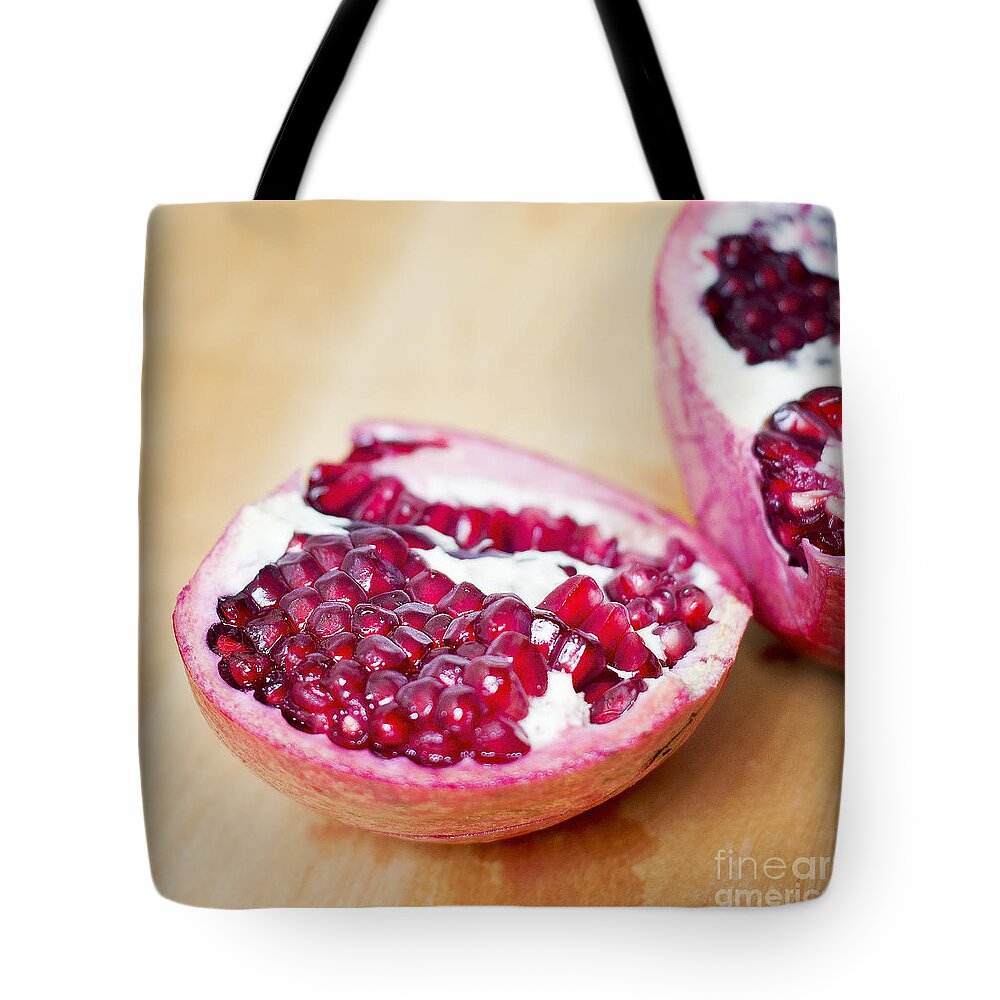 Photograph Tote Bag featuring the photograph Pomegranate still life by Ivy Ho