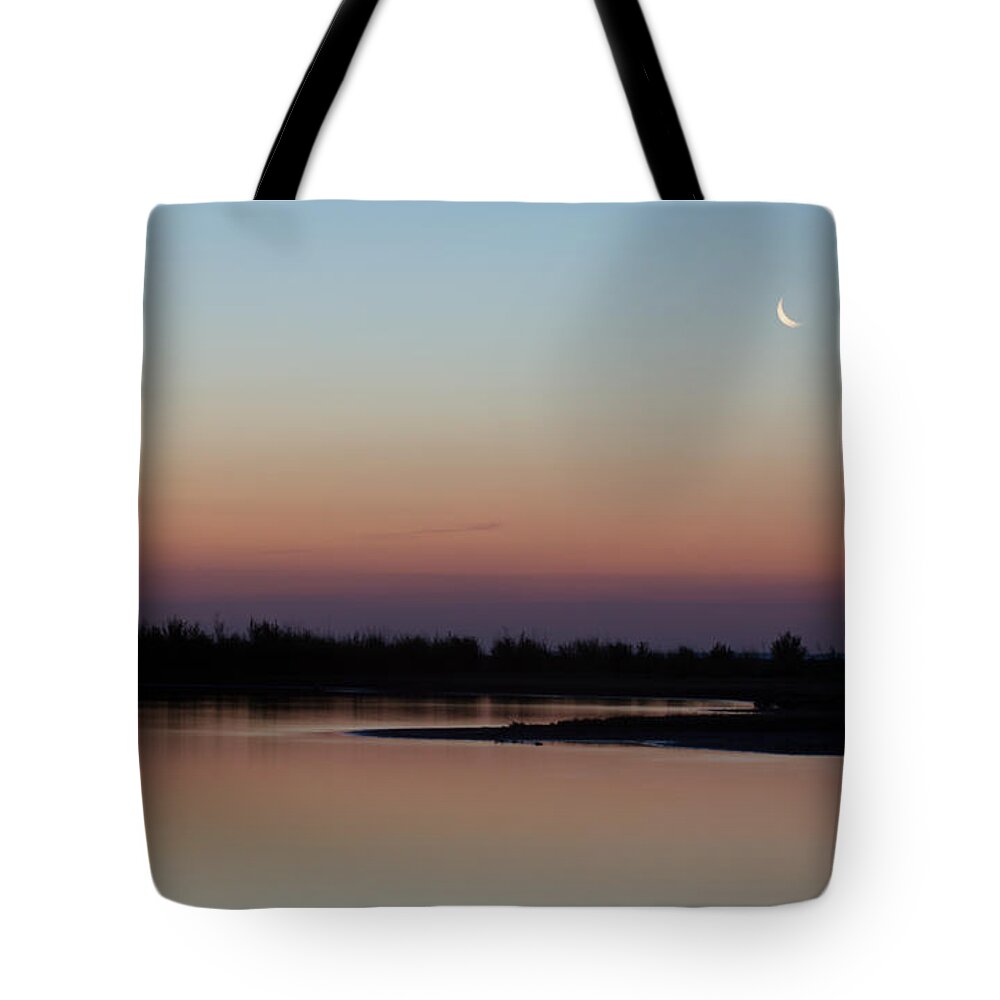 Bay Tote Bag featuring the photograph Pond at Dawn 2 by Leah Palmer