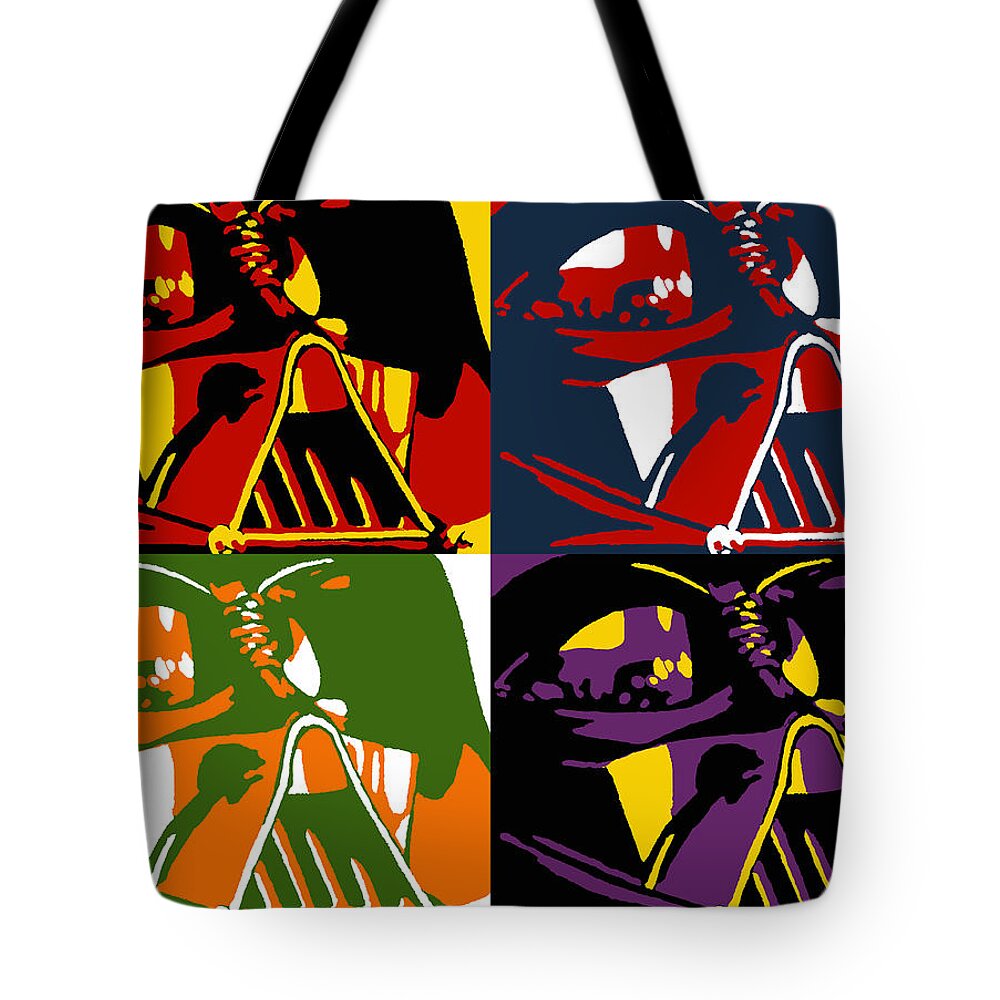 Star Wars Tote Bag featuring the painting Pop Art Vader by Dale Loos Jr