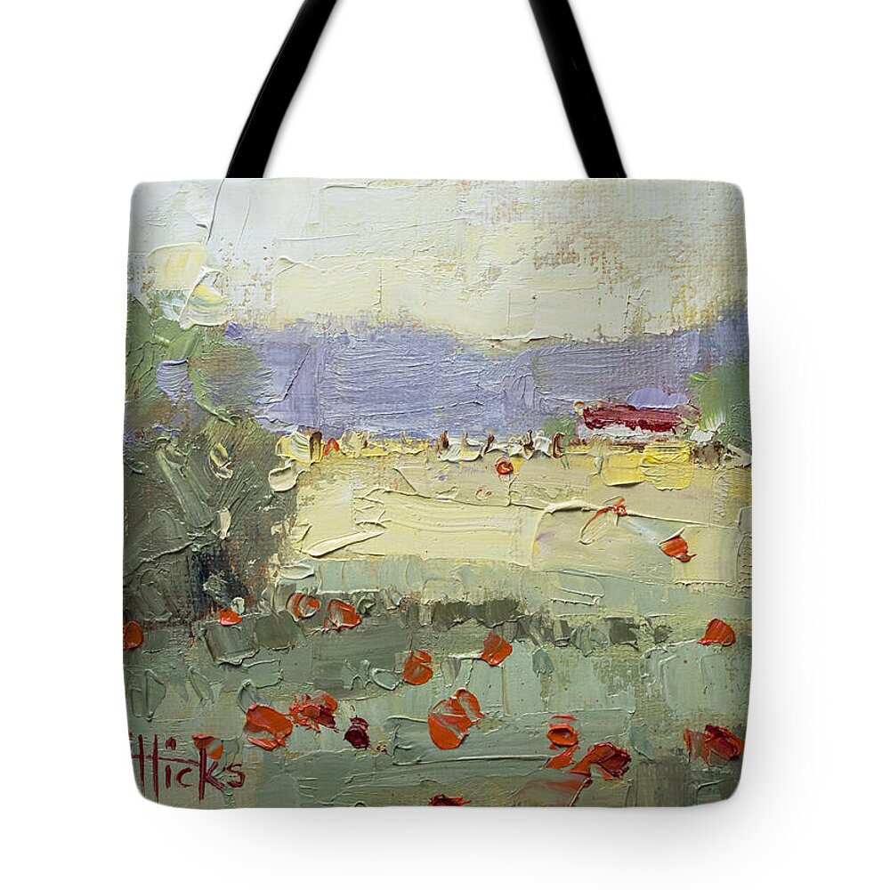 Joyce Hicks Tote Bag featuring the painting Poppies by Joyce Hicks