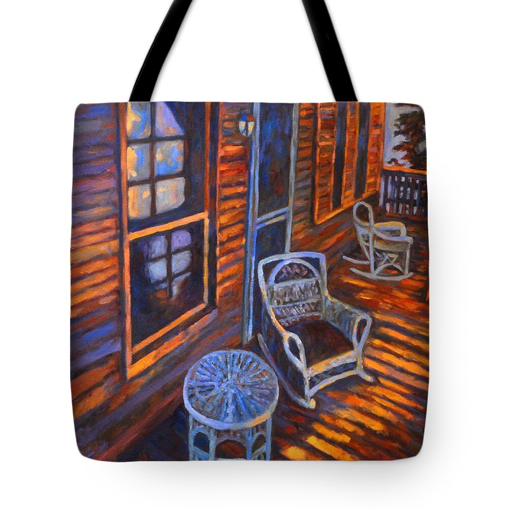 Kendall Kessler Tote Bag featuring the painting Porch by Kendall Kessler