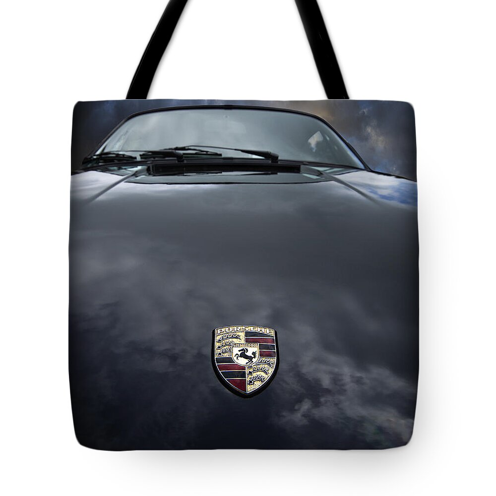 Porsche Tote Bag featuring the photograph Porsche Drama by Meirion Matthias