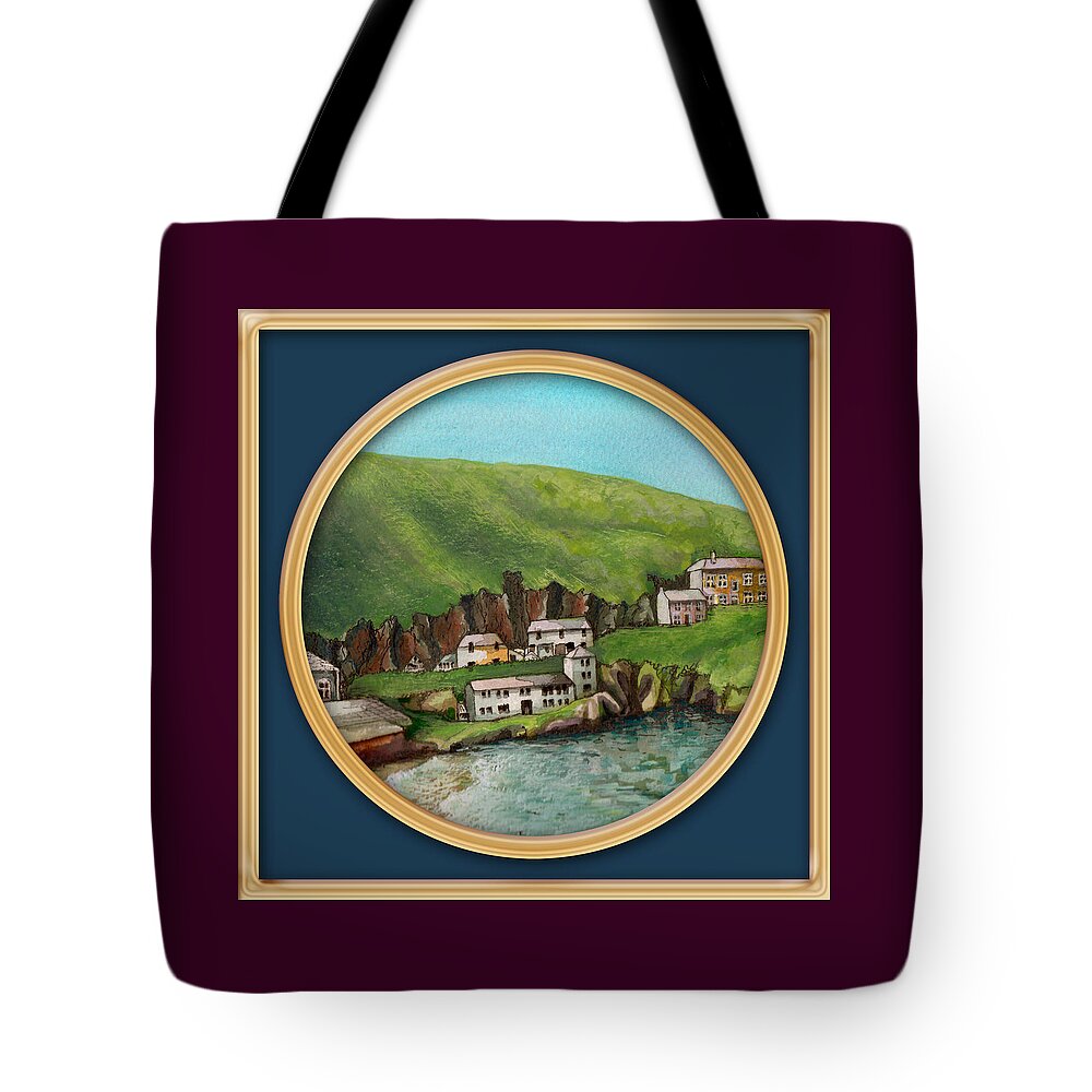 Watercolours. Landscapes Tote Bag featuring the painting Port Isaac by Deborah Runham