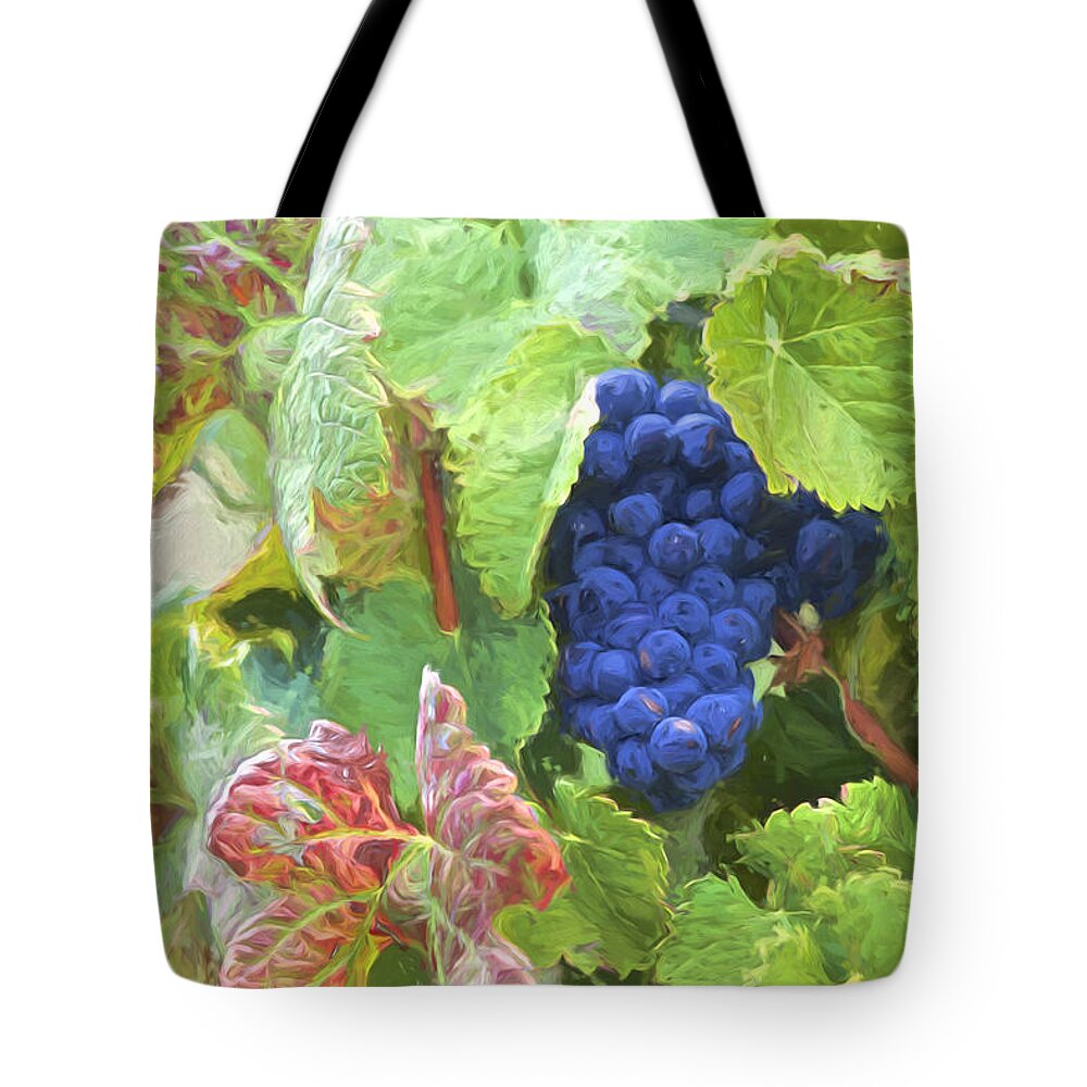 David Letts Tote Bag featuring the photograph Port Wine Grapes by David Letts