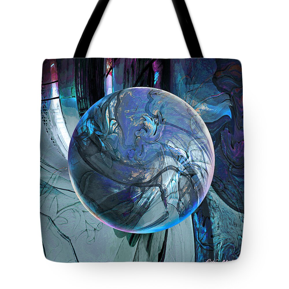 Portals Tote Bag featuring the digital art Portal to Divinity by Robin Moline