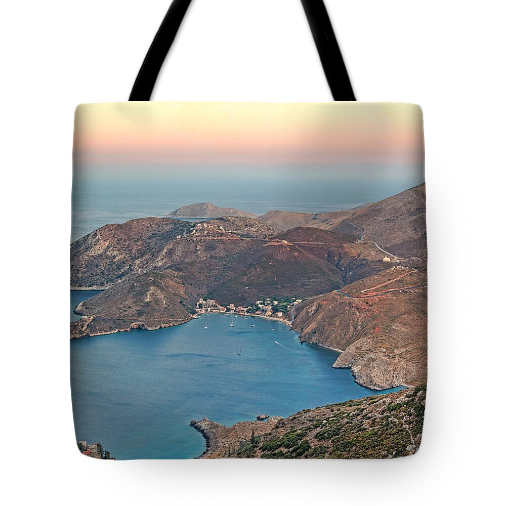 Beach Tote Bag featuring the photograph Porto-Kagio in Mani - Greece by Constantinos Iliopoulos