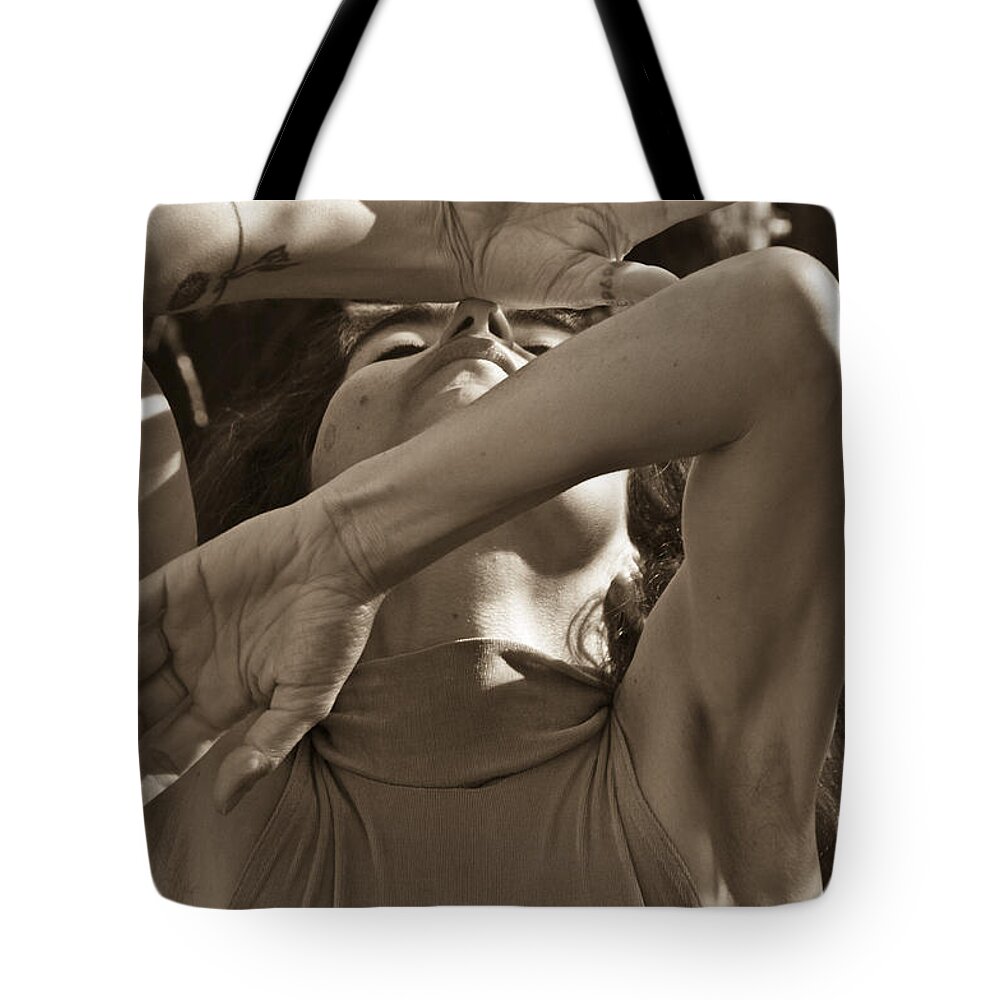 Feminine Tote Bag featuring the photograph Portrait 9 by Catherine Sobredo