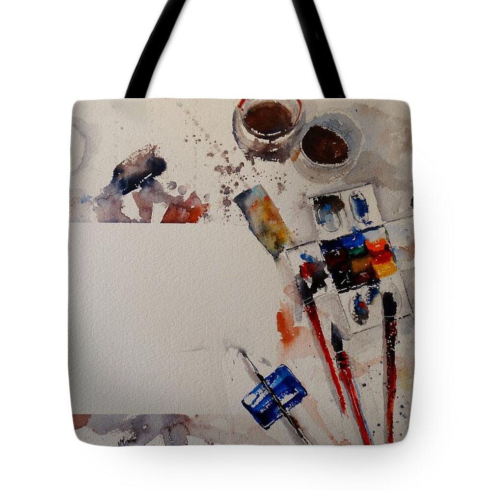 Art Supplies Tote Bag featuring the painting Portrait of a Master by Sandra Strohschein