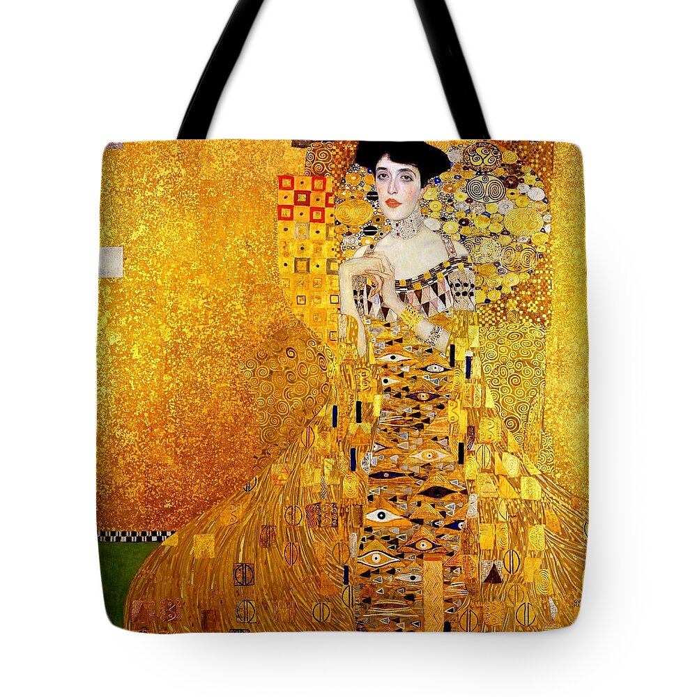 Gustav Klimt Tote Bag featuring the painting Portrait Of Adele Bloch-Bauer by Gustav Klimt