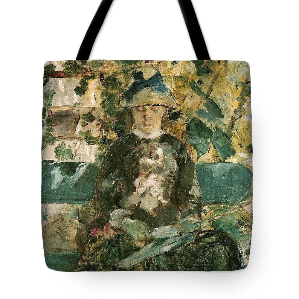 Portrait Of Adele Tapie De Celeyran Tote Bag featuring the painting Portrait of Adele Tapie de Celeyran by Henri de Toulouse-Lautrec
