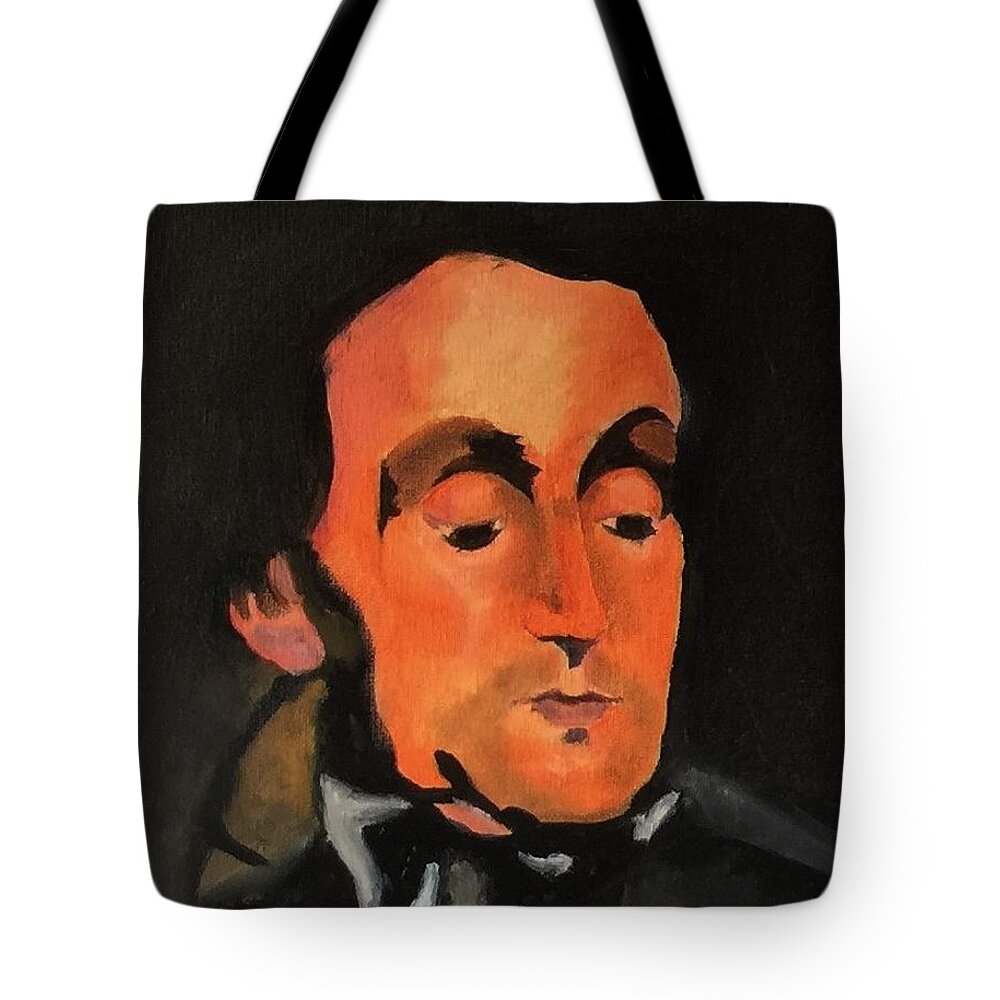 Art Tote Bag featuring the painting Portrait Of An Actor by Ryszard Ludynia
