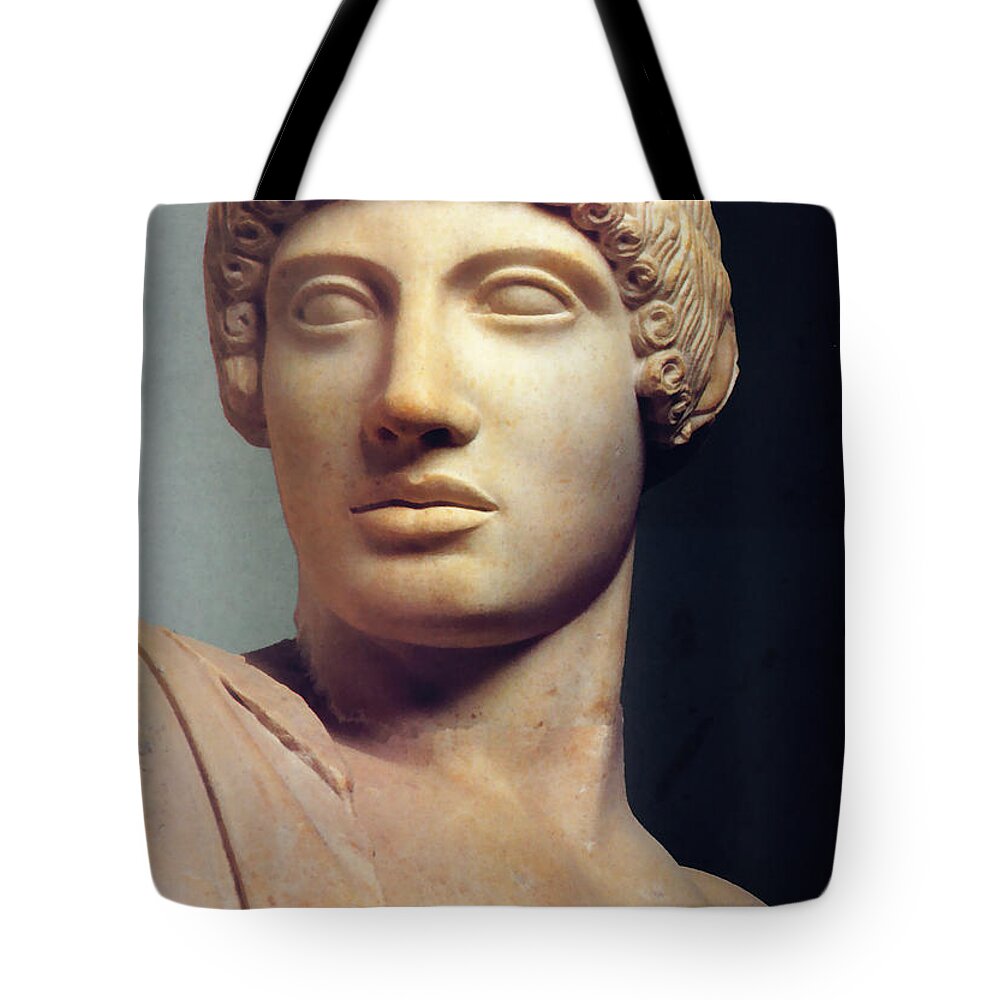 Sminthian Tote Bag featuring the painting Portrait of the God by Troy Caperton