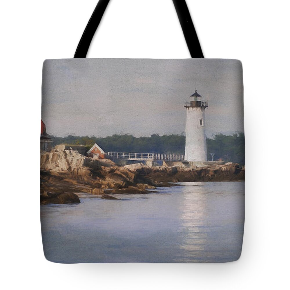 Portsmouth Tote Bag featuring the photograph Portsmouth Harbor Light by Jean-Pierre Ducondi