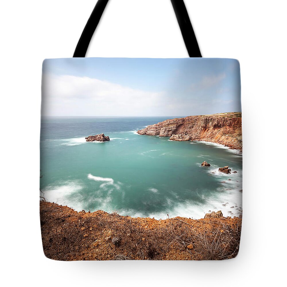 Algarve Tote Bag featuring the photograph Portugal, View Of Coastline by Westend61