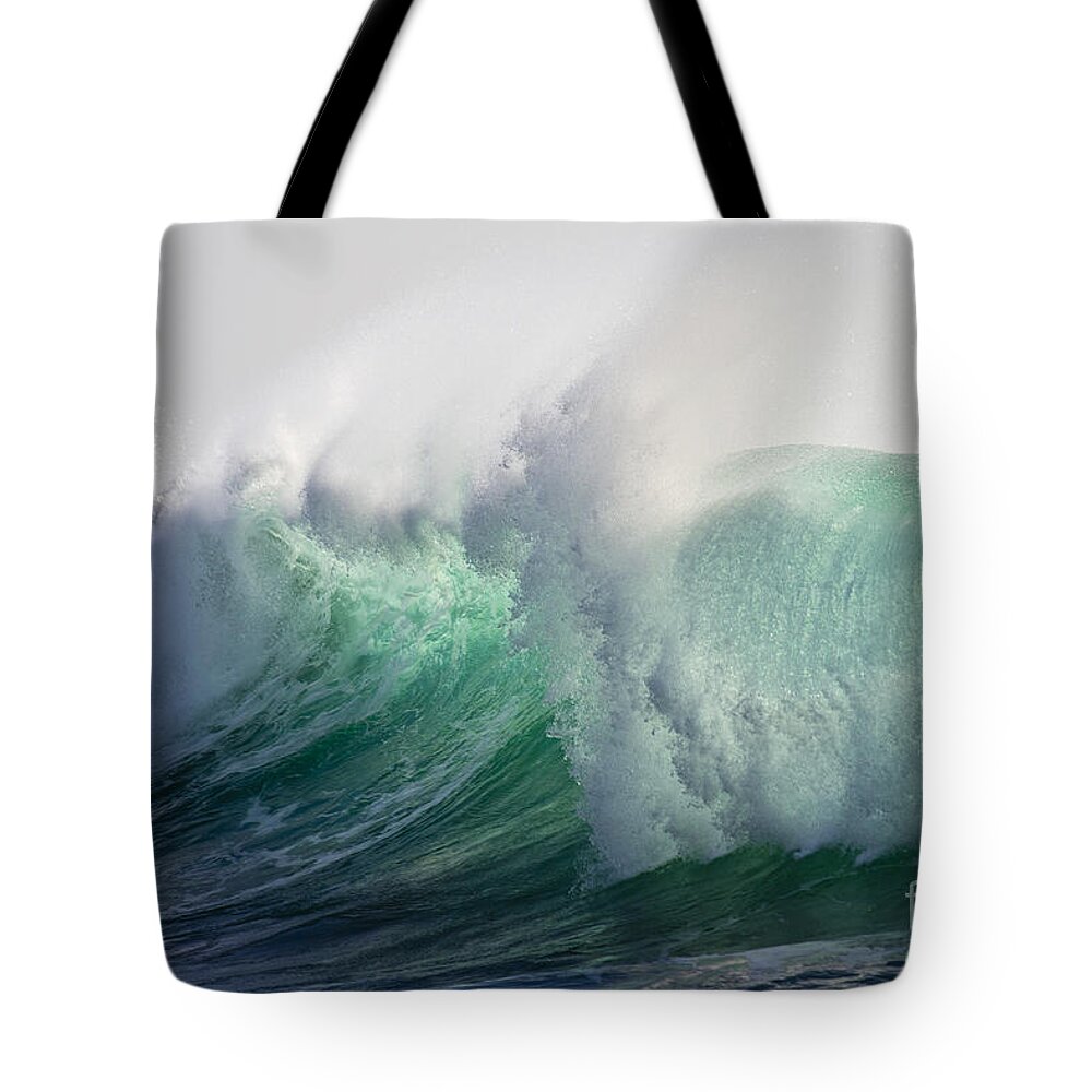 Wave Tote Bag featuring the photograph Portuguese Sea Surf by Heiko Koehrer-Wagner