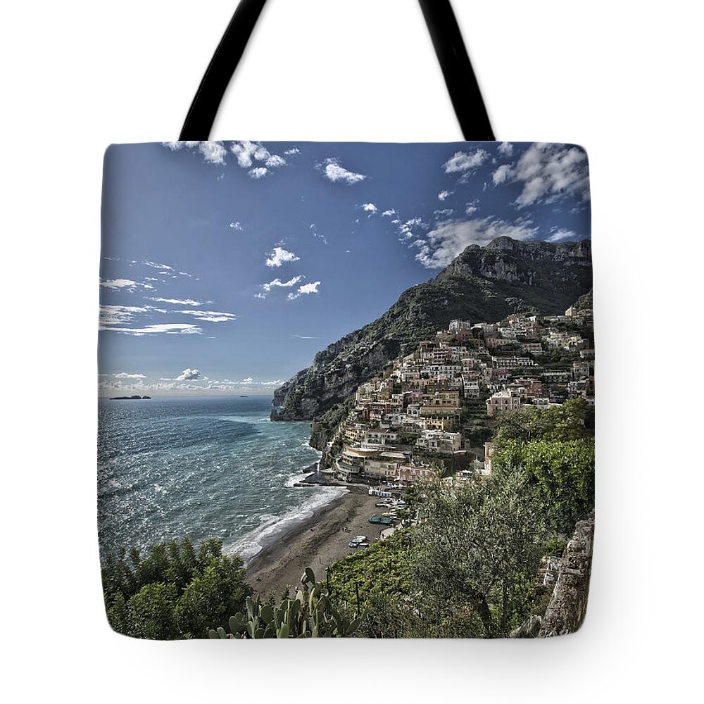  Tote Bag featuring the photograph Positano by Bob VonDrachek