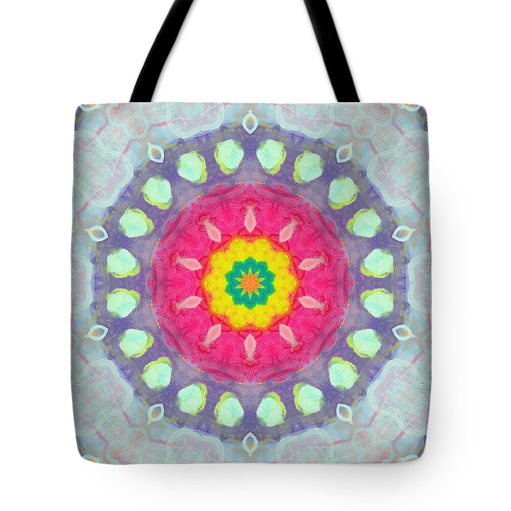 Mandala Tote Bag featuring the painting Positive Thoughts 1 by Ana Maria Edulescu