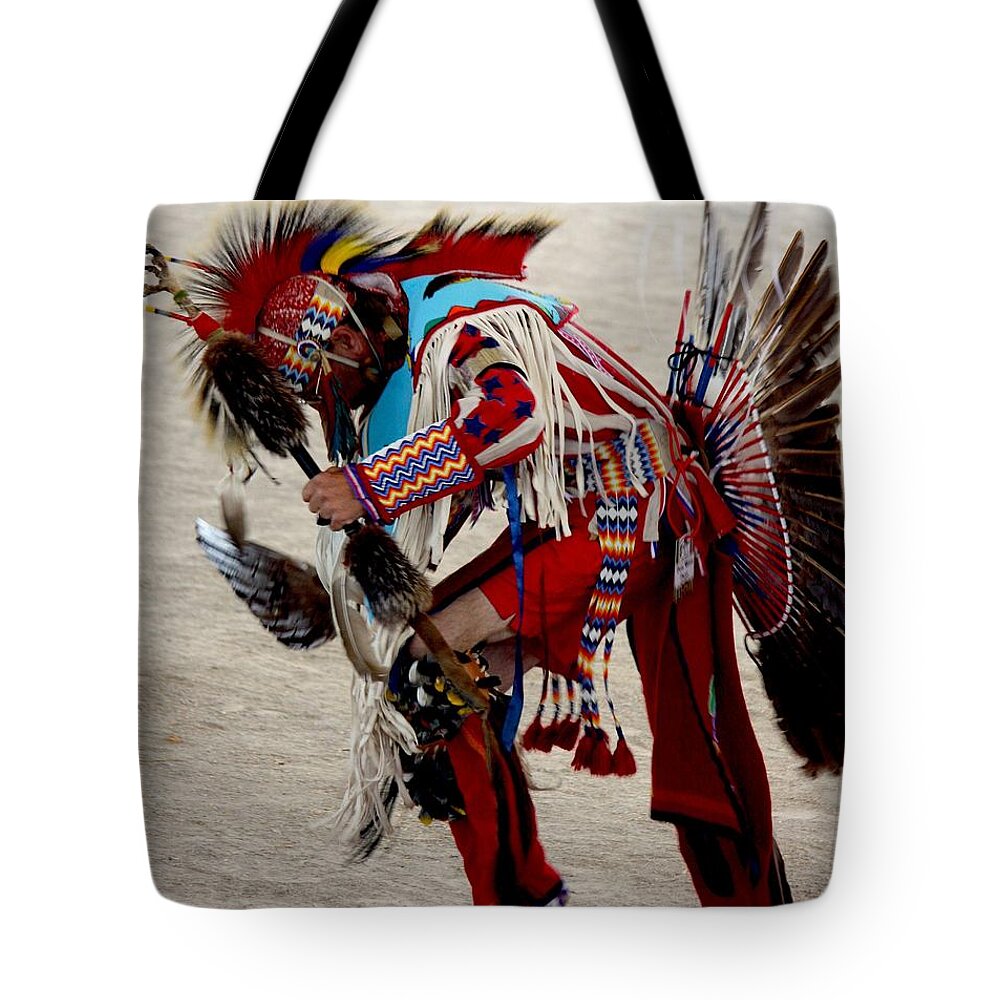 Pow Wow Tote Bag featuring the photograph Pow Wow by Veronica Batterson