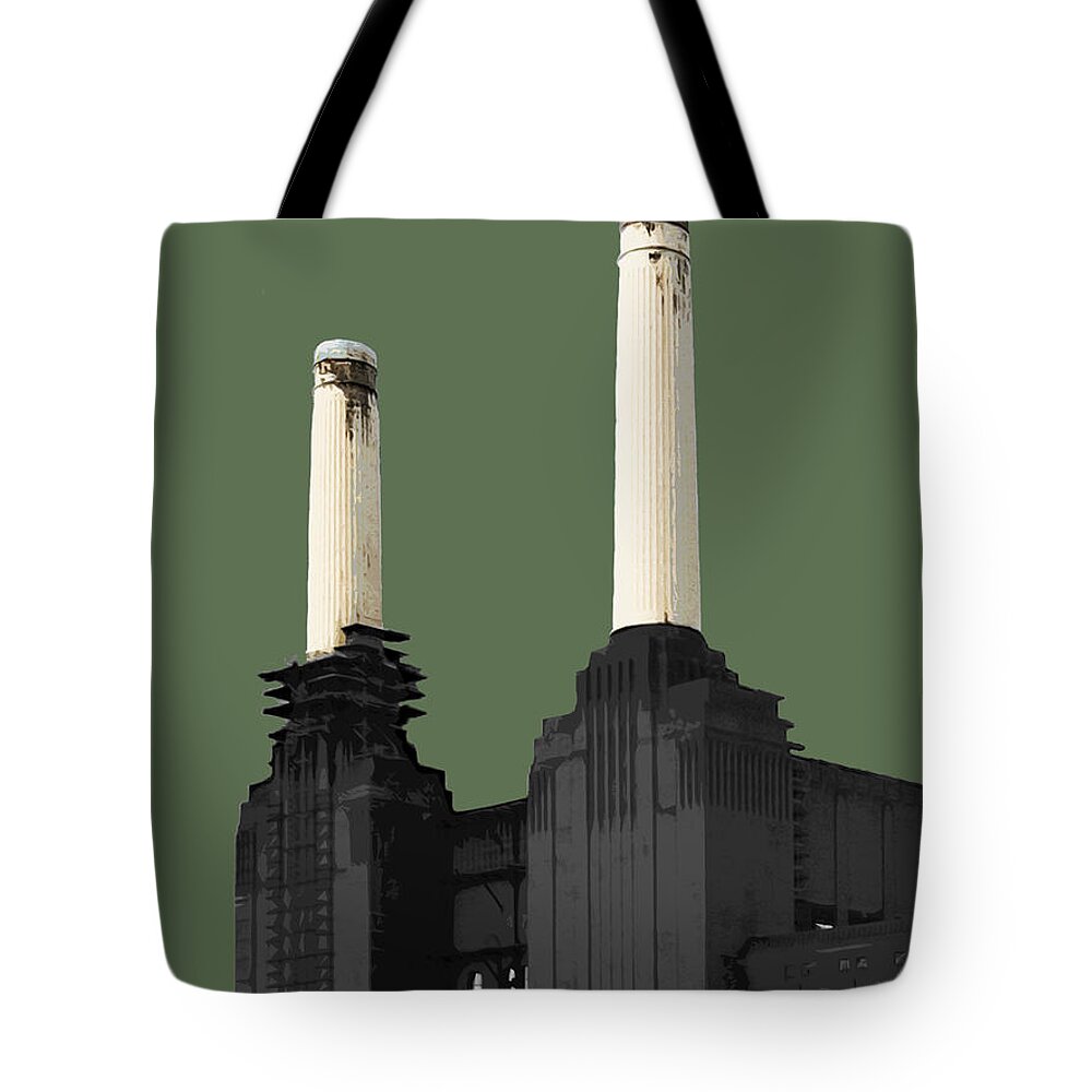 Eye Tote Bag featuring the mixed media Power - Olive GREEN by BFA Prints