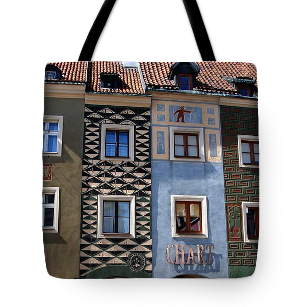 Poznan Tote Bag featuring the photograph Poznan Town Houses by Jacqueline M Lewis