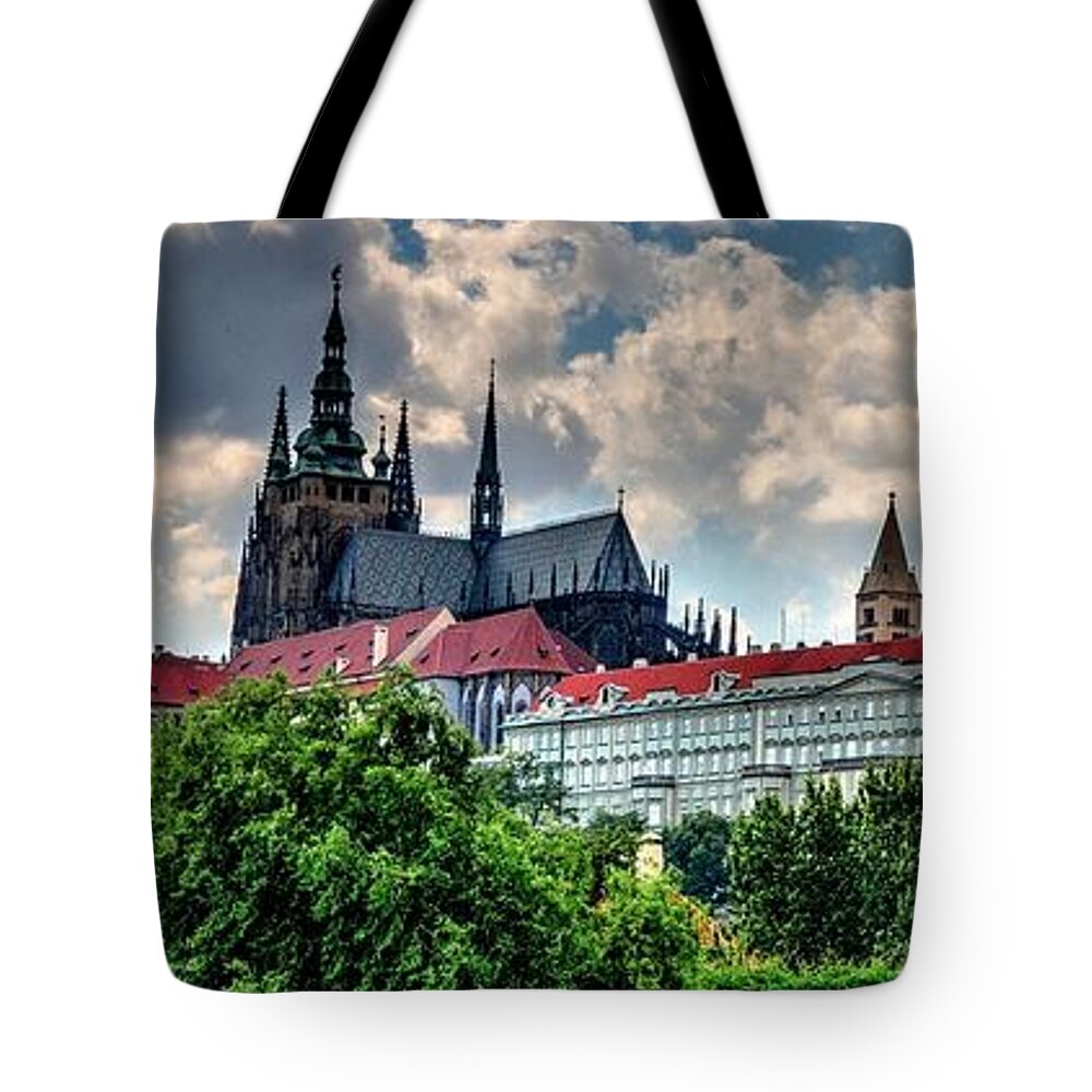 Prague Castle Tote Bag featuring the photograph Prague Castle by Joe Ng