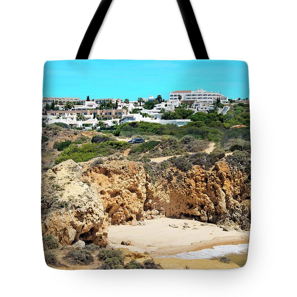 Algarve Tote Bag featuring the photograph Praia De Arrifes Albufeira Suburbs by Paul Biris