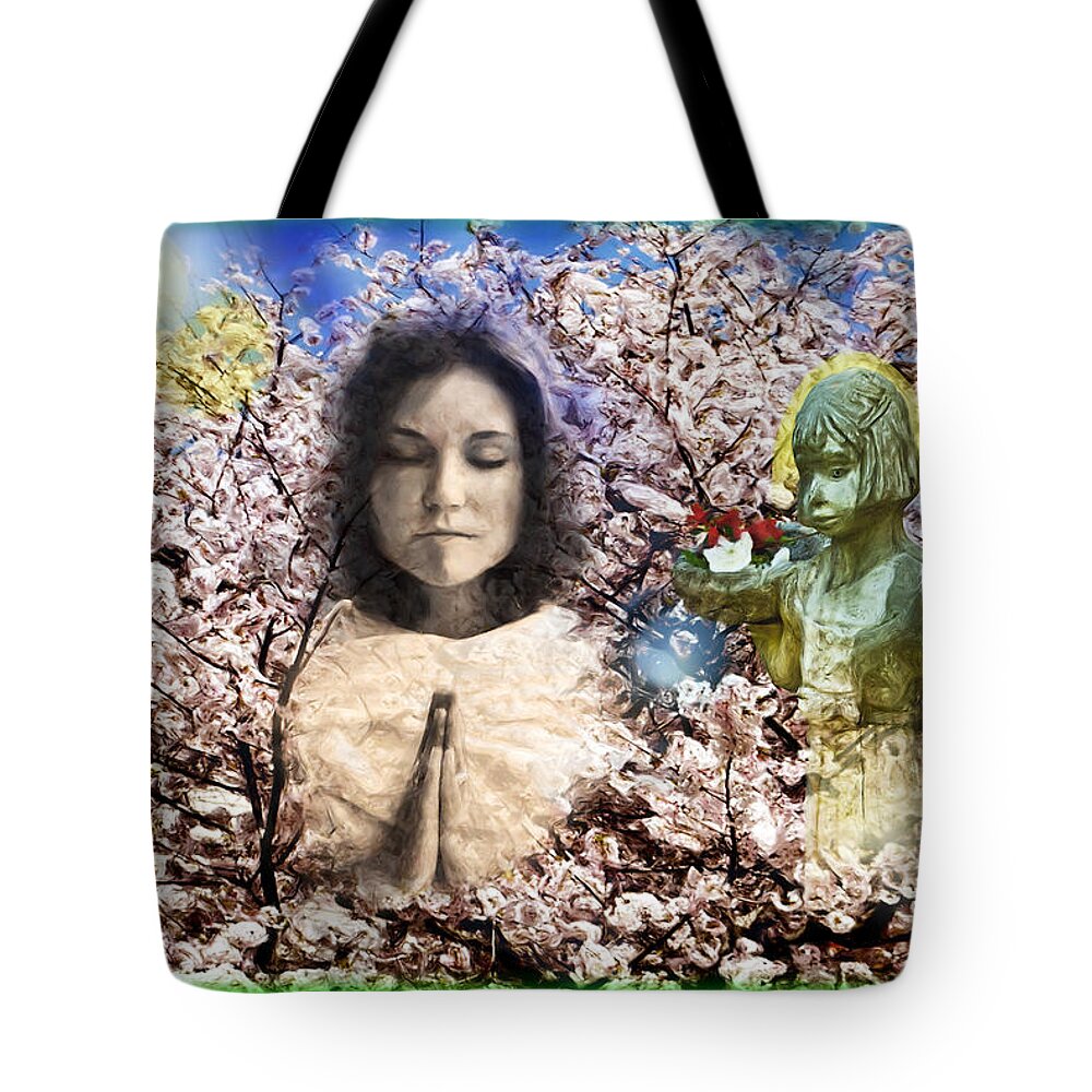 Nature Art Paintings Tote Bag featuring the photograph Pray For Peace by Ted Azriel