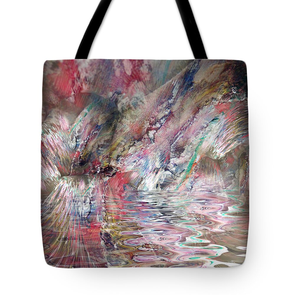 Hotel Art Tote Bag featuring the digital art Prayers In The Cave by Margie Chapman