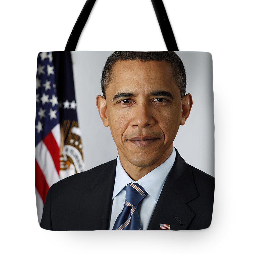 Obama Tote Bag featuring the digital art President Barack Obama by Pete Souza