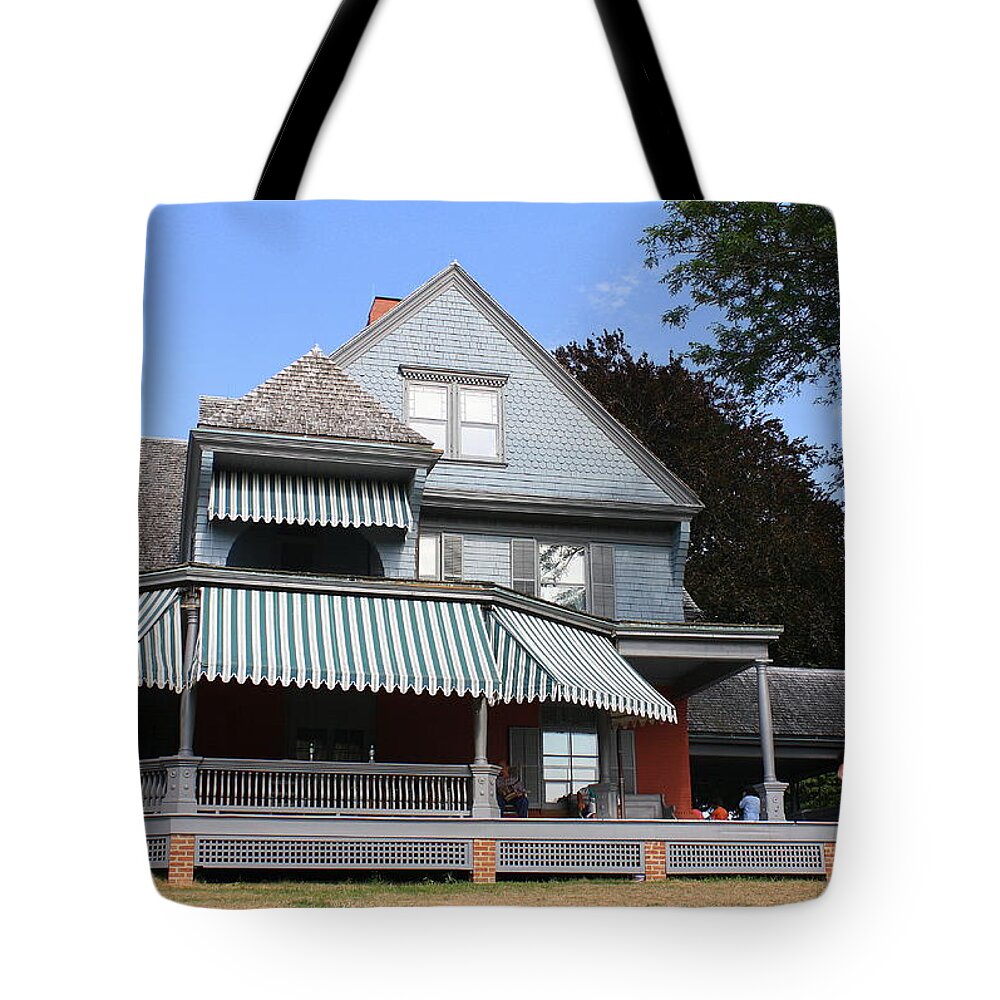 Theodore Roosevelt Tote Bag featuring the photograph President Teddy Roosevelt's Summer Home by Dora Sofia Caputo