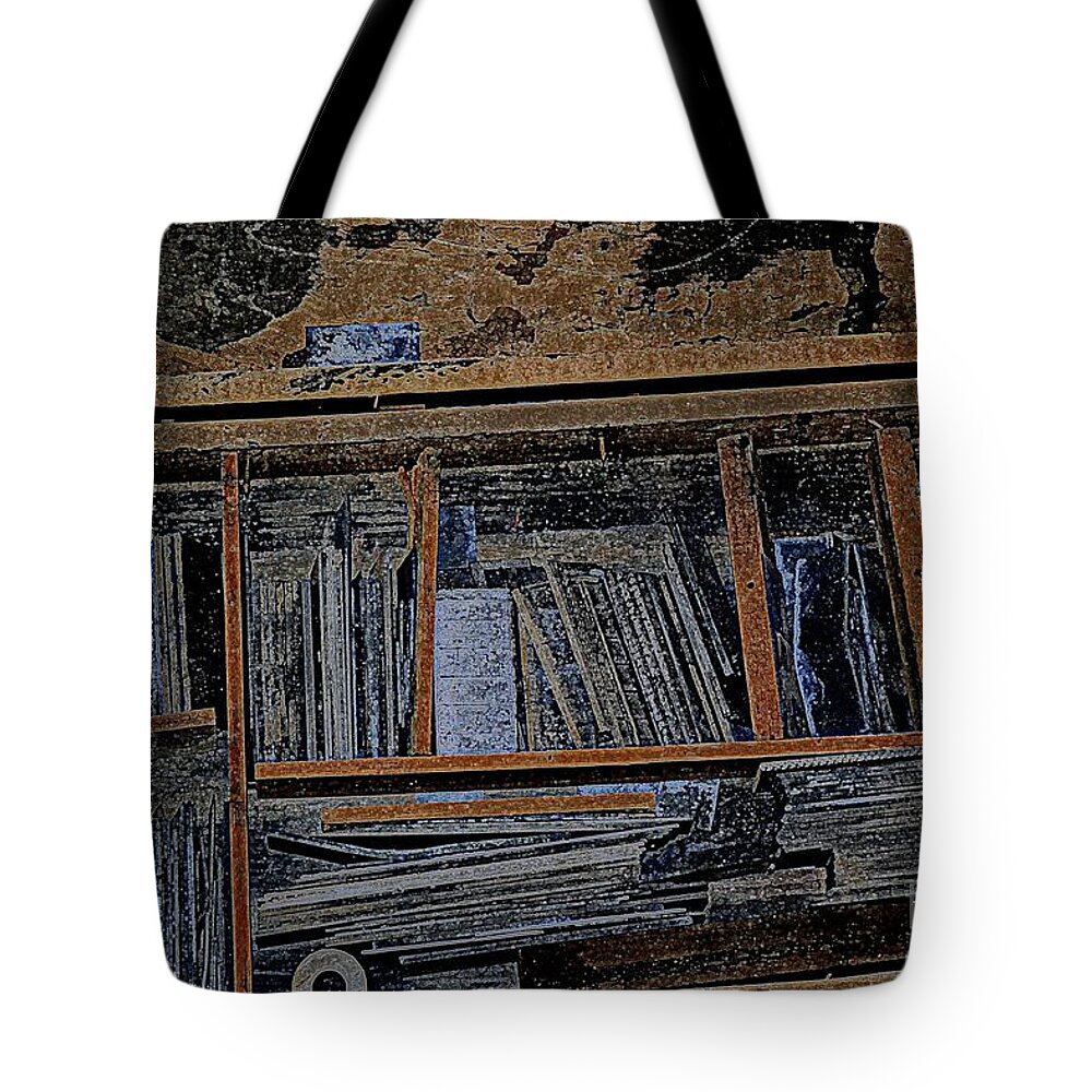 Typography Tote Bag featuring the photograph Press 5 by Diane montana Jansson