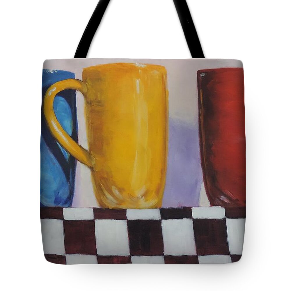 Wall Art Tote Bag featuring the painting Primarily Coffee by Bill Tomsa