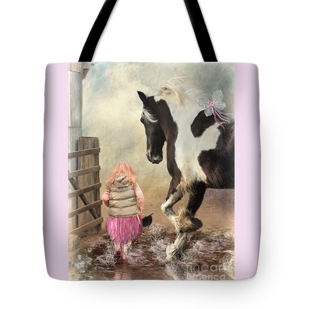Gypsy Cob Tote Bag featuring the digital art Princess Puddles and Sir Stamp Alot by Trudi Simmonds